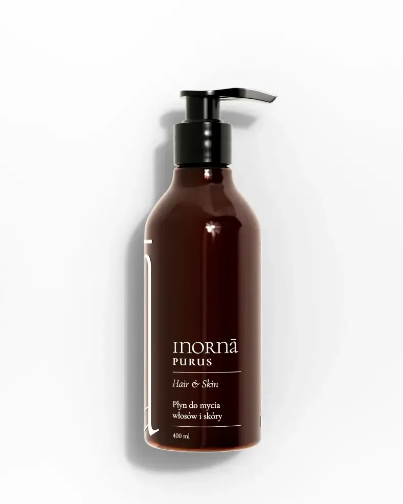 Inornā Purus Hair & Skin - Pielęgnujący płyn do mycia włosów i skóry (400ml)